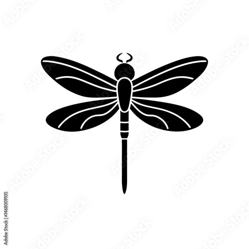 dragonfly icon on white background  .svg