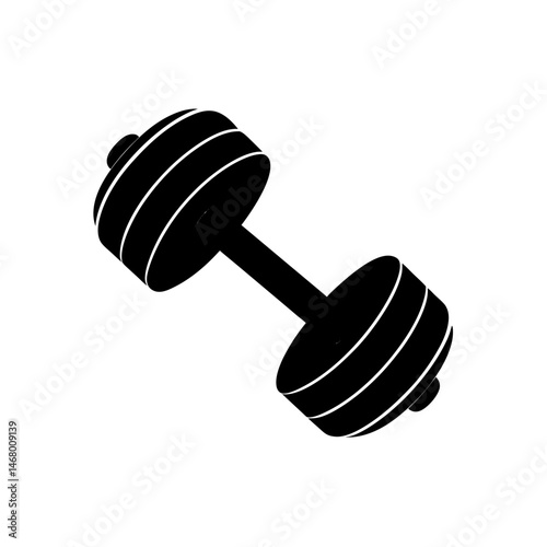 dumbbell vector on white background  .svg