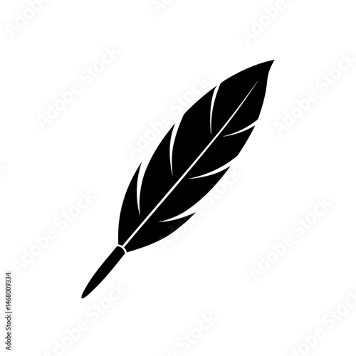 feather pen icon on white background  .svg