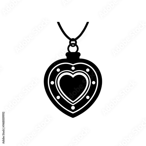 locket icon on white background  .svg