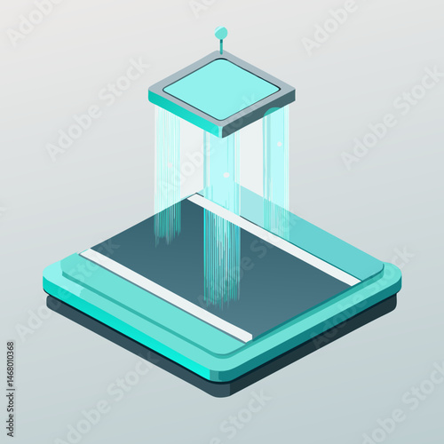 Isometric illustration of a computer chip, showcasing intricate circuitry and design details in a three-dimensional perspective.