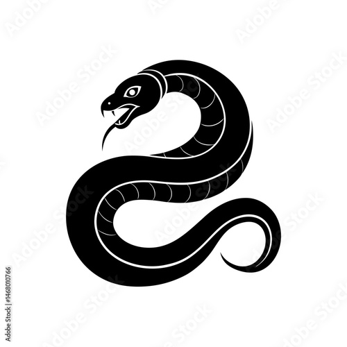 serpent coil vector on white background  .svg