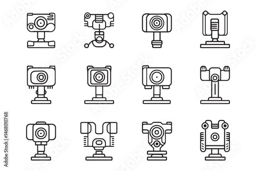 Modern Gimbal Line Vector Artwork