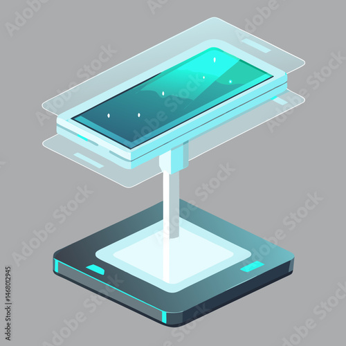 Isometric illustration of a computer chip, showcasing intricate circuitry and design details in a three-dimensional perspective.