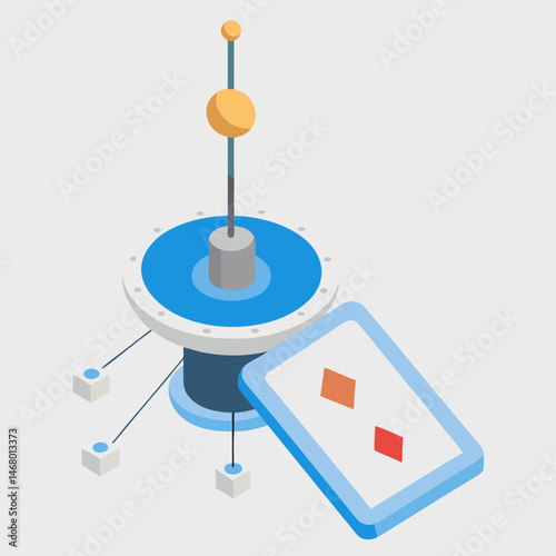 A tablet computer with a disk drive positioned on top, showcasing a modern tech setup.