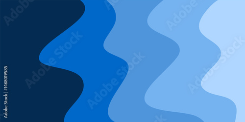 Blue abstract background, wavy concept design. Vector illustration