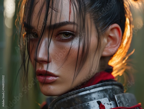 Intense portrait of a young...