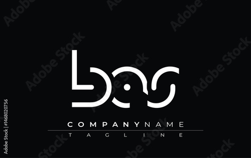 BAS abstract letter design. Modern Business Logo Design With Abstract Typography and Contemporary Style
