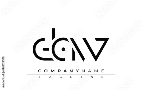 DAW abstract letter design. Modern Business Logo Design With Abstract Typography and Contemporary Style
