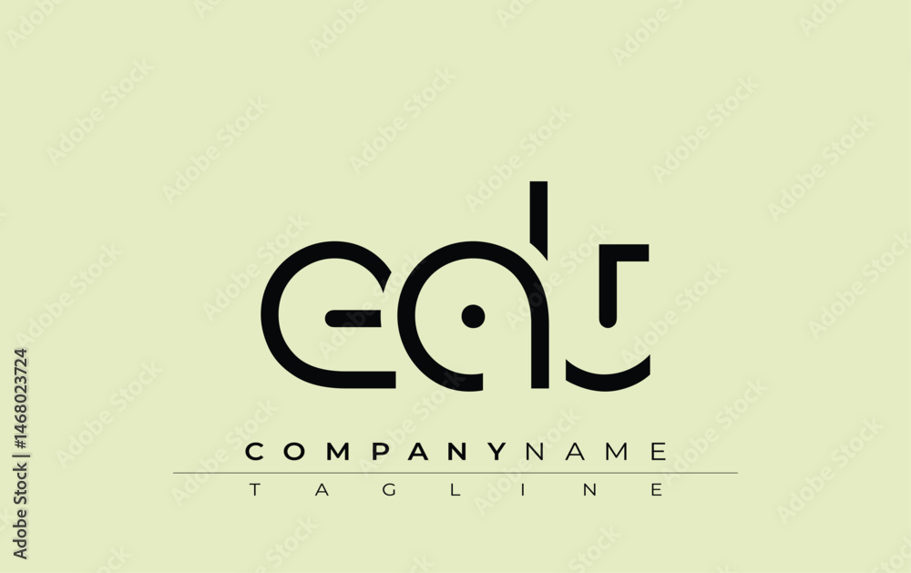 Fototapeta premium EAT abstract letter design. Modern Business Logo Design With Abstract Typography and Contemporary Style