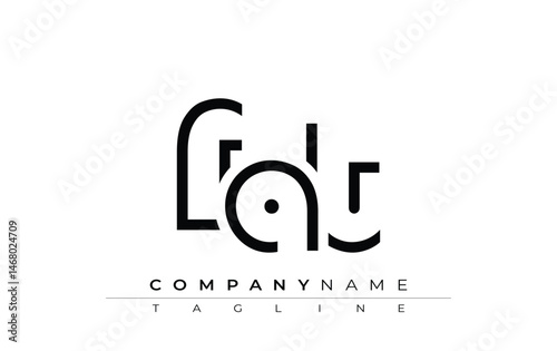 FAT abstract letter design. Modern Business Logo Design With Abstract Typography and Contemporary Style