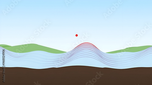 diagrammatic illustration of the movement of transverse waves