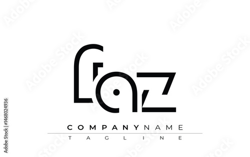 FAZ abstract letter design. Modern Business Logo Design With Abstract Typography and Contemporary Style