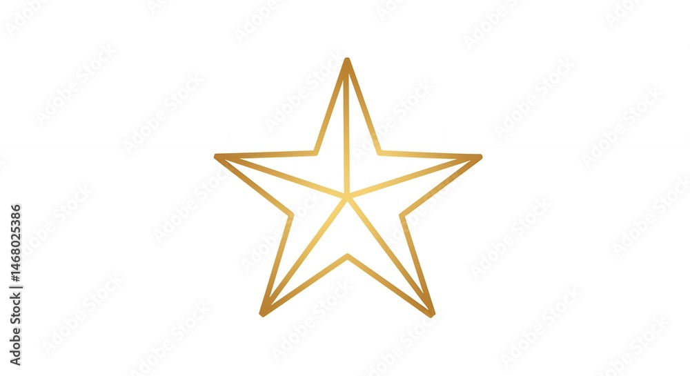 Fototapeta premium Gold geometric star design