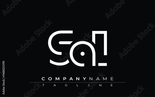 GAL abstract letter design. Modern Business Logo Design With Abstract Typography and Contemporary Style