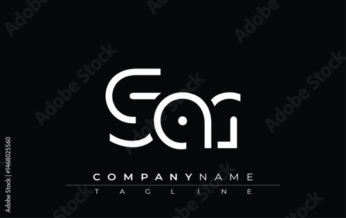 GAR abstract letter design. Modern Business Logo Design With Abstract Typography and Contemporary Style