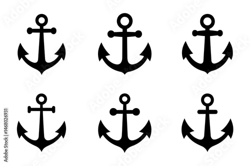 Anchor nautical sea ocean boat marine symbol icons