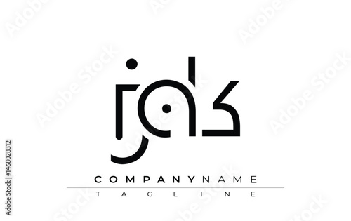 JAK abstract letter design. Modern Business Logo Design With Abstract Typography and Contemporary Style