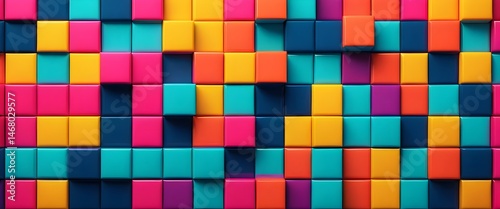 Colorful Abstract Cube Pattern Background