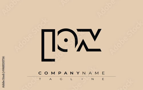LAX abstract letter design. Modern Business Logo Design With Abstract Typography and Contemporary Style