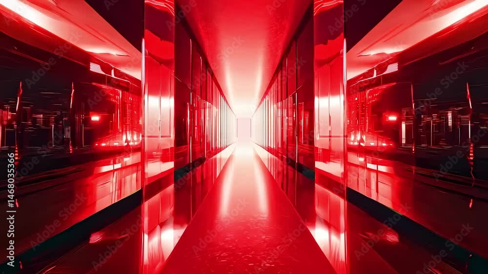 Red Futuristic Corridor