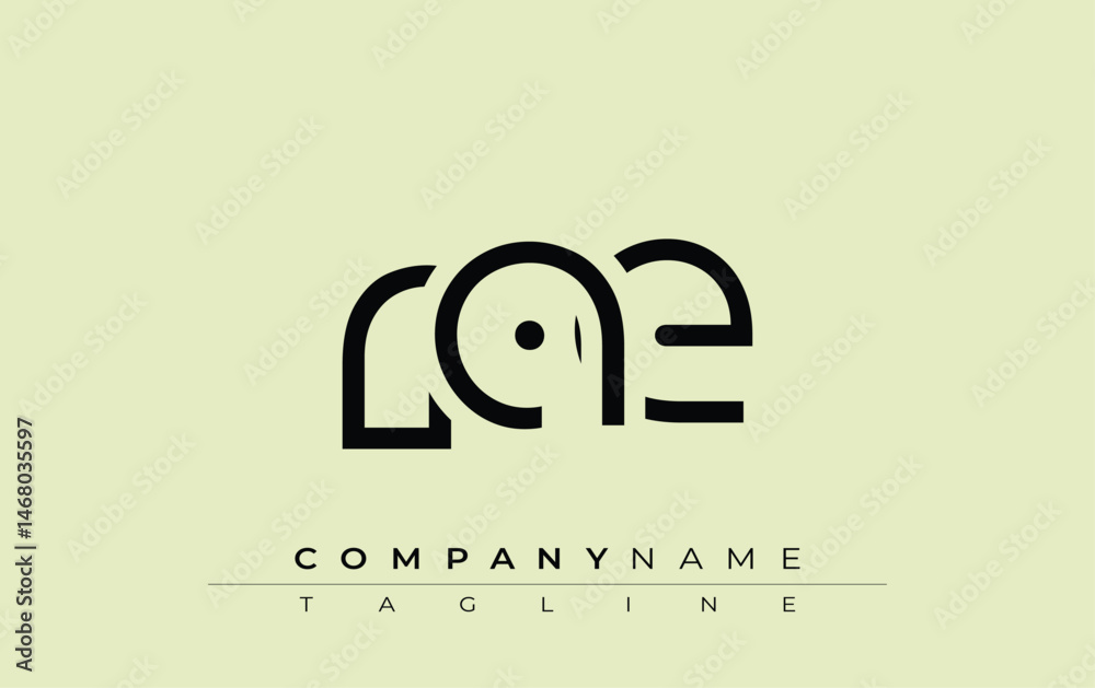 Obraz premium RAE abstract letter design. Modern Business Logo Design With Abstract Typography and Contemporary Style