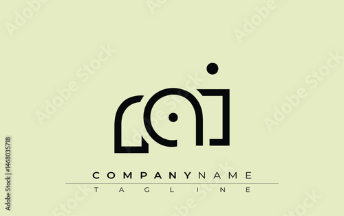 Canvas Print RAI abstract letter design