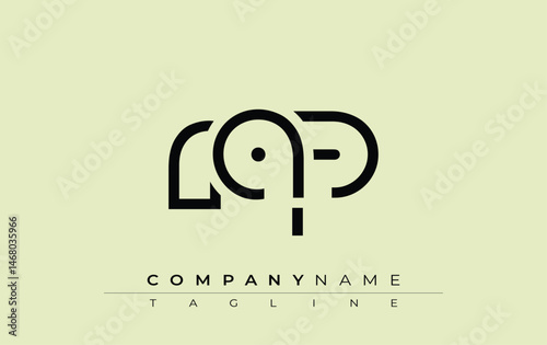 RAP abstract letter design. Modern Business Logo Design With Abstract Typography and Contemporary Style