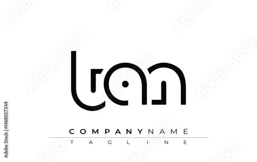 TAN abstract letter design. Modern Business Logo Design With Abstract Typography and Contemporary Style