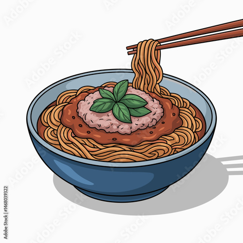 Zhajiangmian Noodles with Pork Soybean Paste Sauce