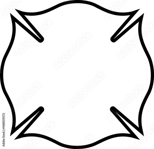 FIRE DEPT BADGE BLANK TEMPLATE 2 SVG FILE