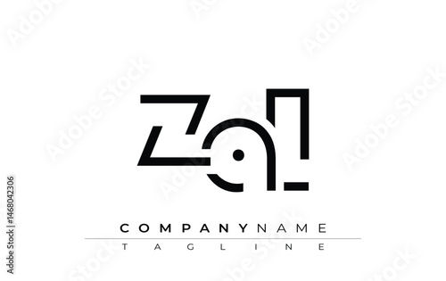 ZAL abstract letter design. Modern Business Logo Design With Abstract Typography and Contemporary Style