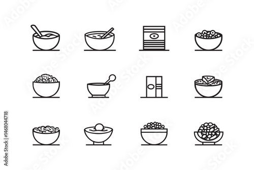 Cereal food minimalist outline artwork