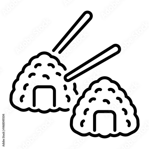 A line style icon of onigiri 