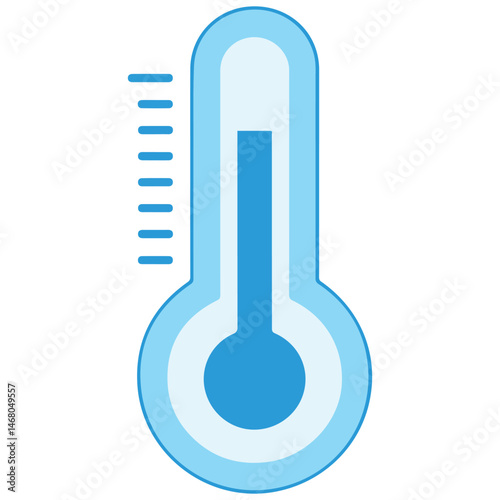 Cold temperature thermometer isolated vector illustration on white background