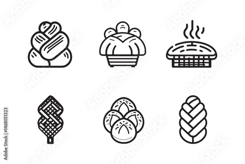Challah traditional bread line symbol