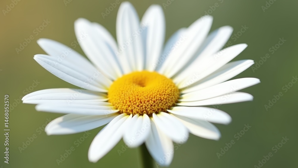 Obraz premium Close-up of a Single White Daisy with Yellow Center