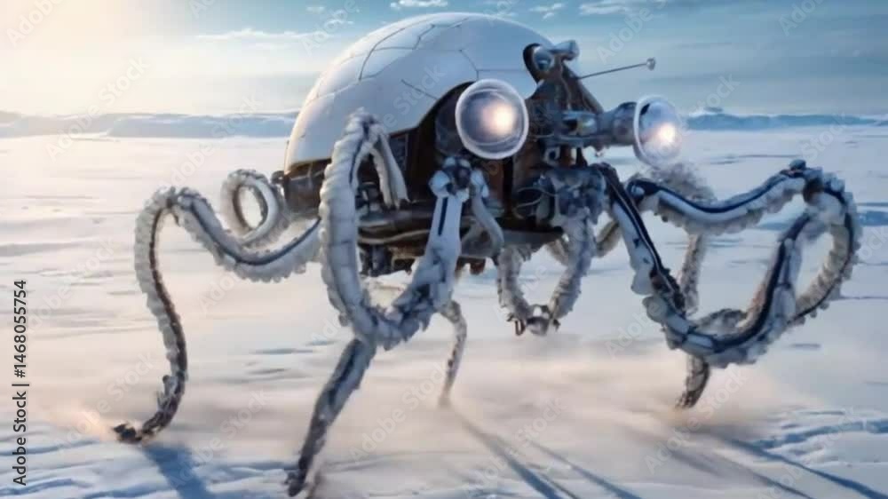 octopus robo mini anda scary , ai generative