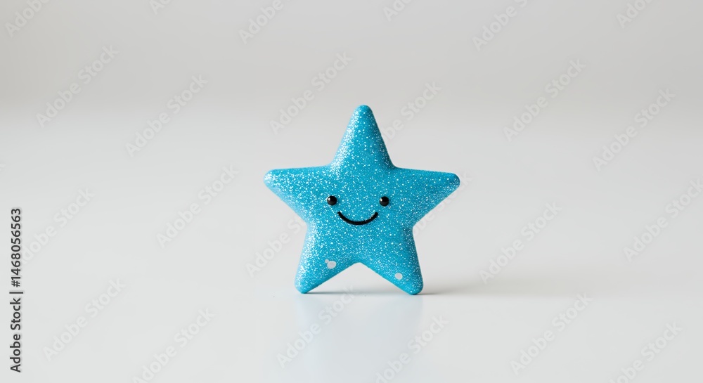 Blue star shaped decorative object Blue star shaped decorative object