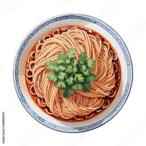 Traditional Biang Biang Noodles with Chili Oil & Cilantro