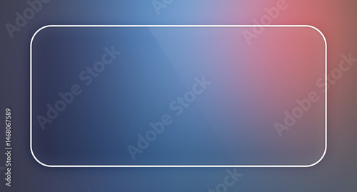 abstract blue and black gradient glassmorphic frame