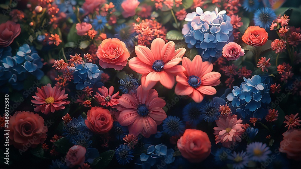 Fototapeta premium Vibrant floral display