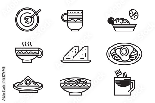 Minimal Chilaquiles Food Illustration