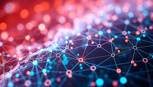 Digitales Interface mit Datenfluss und vernetzten Knotenpunkten