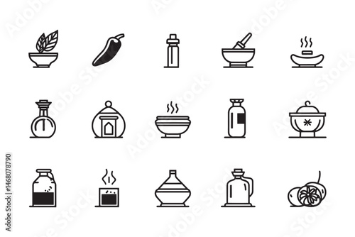 Gourmet Chimichurri Line Art Style
