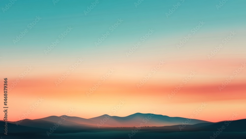 Fototapeta premium sunset over the mountains