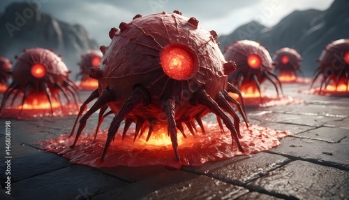 Alien Invasion  Lava-Burning Robotic Creatures