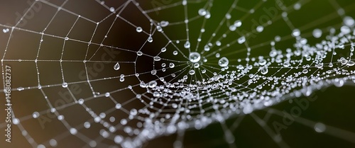 spider web with drops of water on it