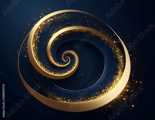Golden Spiral Abstract Background