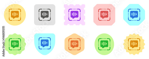 Editable speech recognition, voice scan vector icon. AI technology, artificial intelligence. Part of a big icon set family. Perfect for web and app interfaces, presentations, infographics, etc